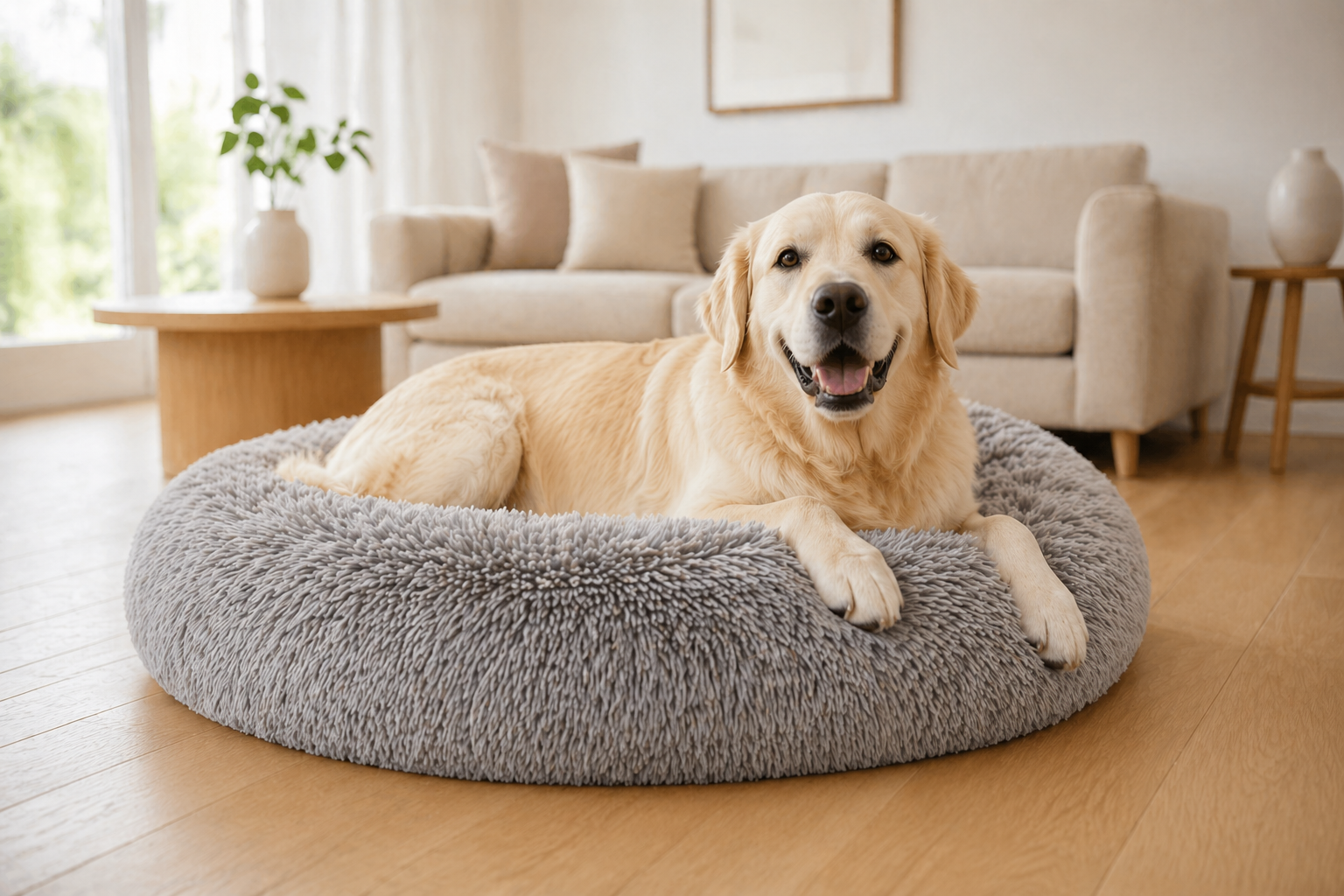 The PlushHaven™ Anti-Stress Dog Bed